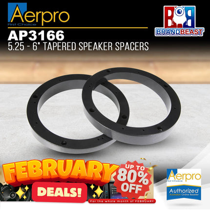 Aerpro AP3166 5 1/4 - 6" Tapered Speaker Spacers