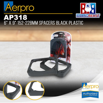 Aerpro AP318 6 x9" Black Speaker Spacers