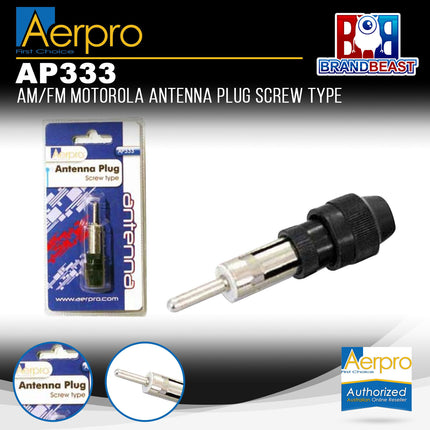 Aerpro AP333 AM/FM Screw Type Motorola Antenna Plug