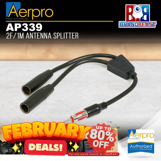 Aerpro AP339 2F/1M Antenna Splitter