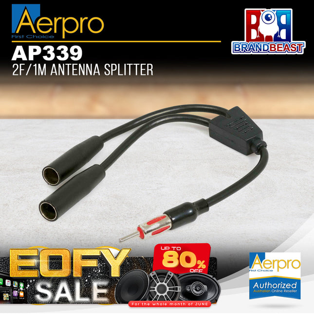 Aerpro AP339 2F/1M Antenna Splitter