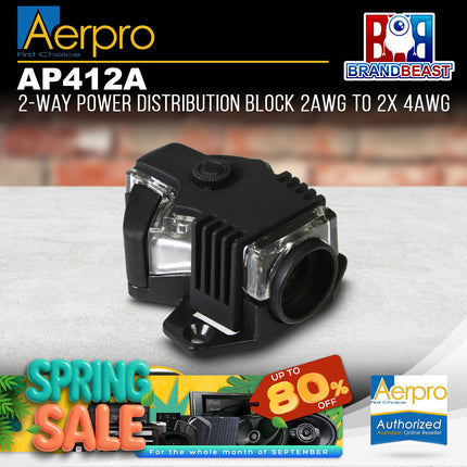 Aerpro AP412A 2-Way Power Distribution Block (1x 2AWG - 2x 4AWG)