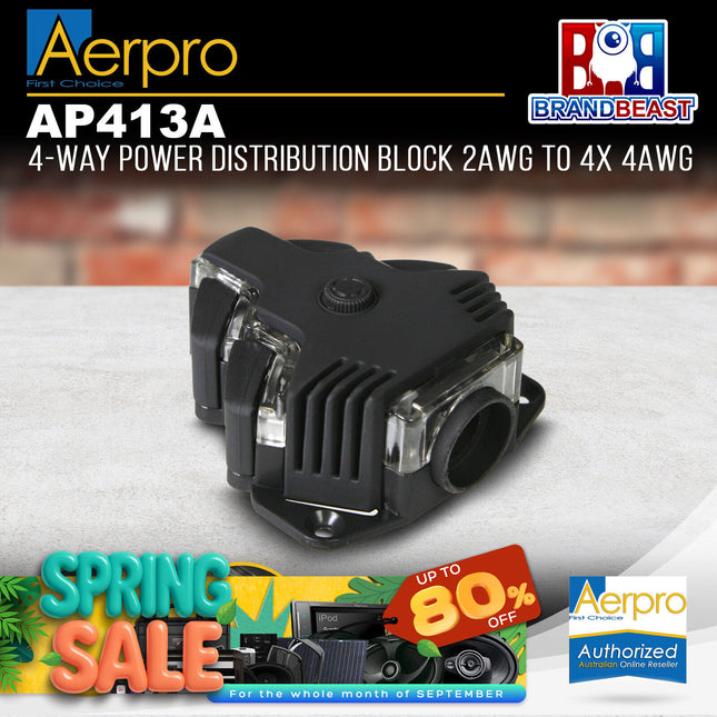 Aerpro AP413A 2AWG - 4x 4AWG 4-Way Power Distribution Block