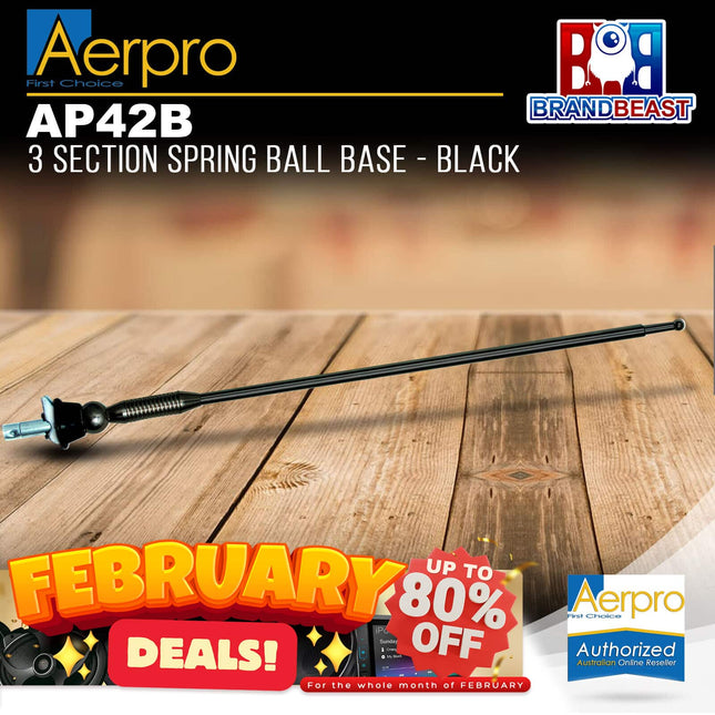 Aerpro AP42B 3 Section Spring Ball Base Antenna