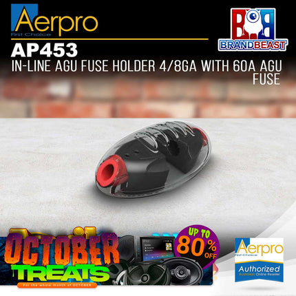 Aerpro AP453 In-Line Agu Fuse Holder 4/8Ga With 60A AGU Fuse