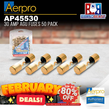 Aerpro AP45530 30 AMP Agu Fuses 50 pcs