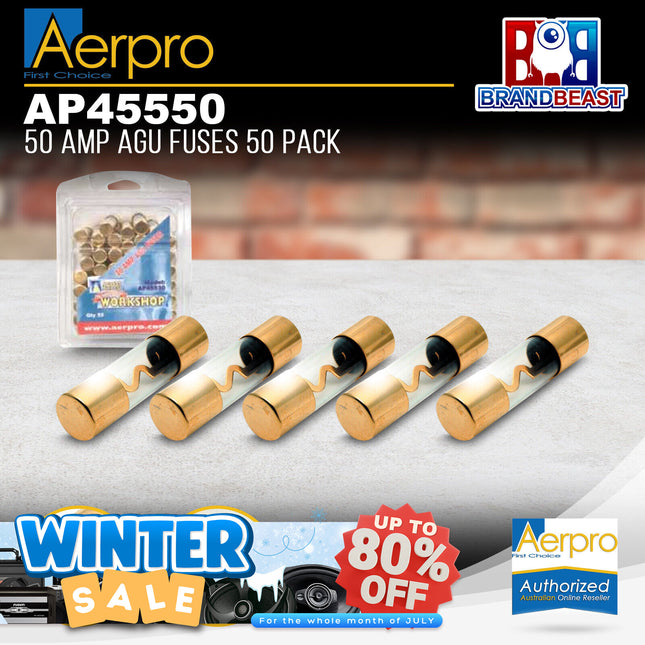 Aerpro AP45550 50 Packs 50 Amp AGU Fuses