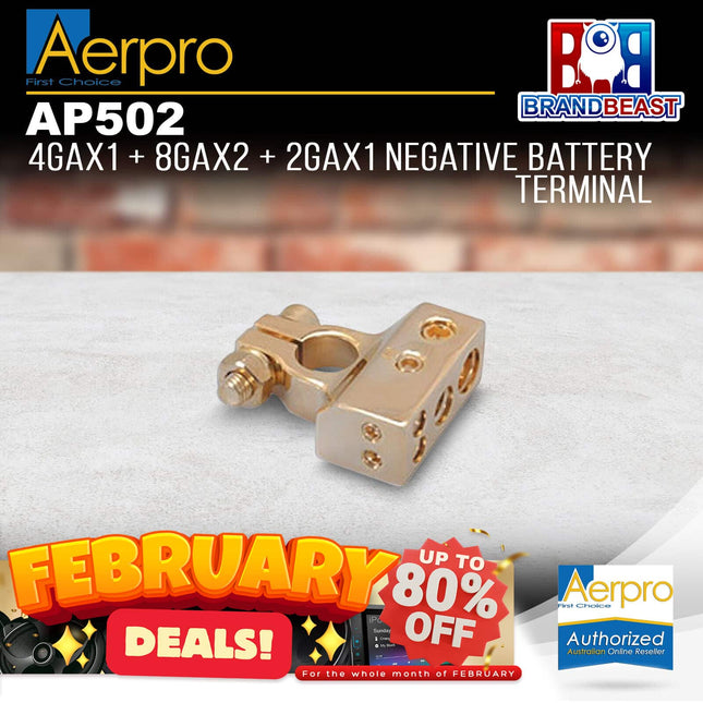 Aerpro AP502 4GA x1 + 8GA x2 + 2GA x1 Negative Battery Terminal