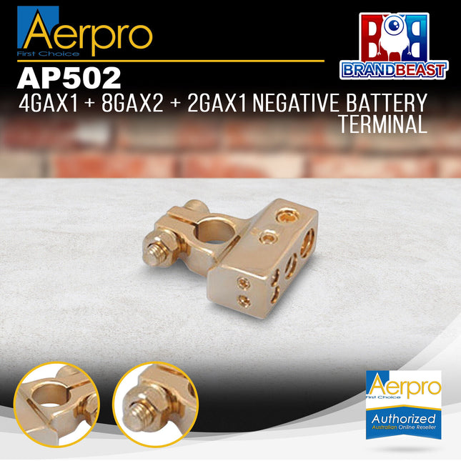 Aerpro AP502 4GA x1 + 8GA x2 + 2GA x1 Negative Battery Terminal