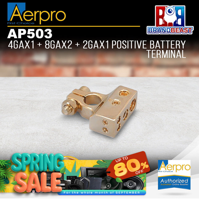 Aerpro AP503 4GA x1 + 8GA x2 + 2GA x1 Positive Battery Terminal
