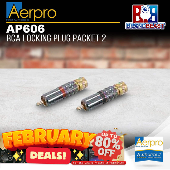 Aerpro AP606 RCA Locking Plug Packet of 2