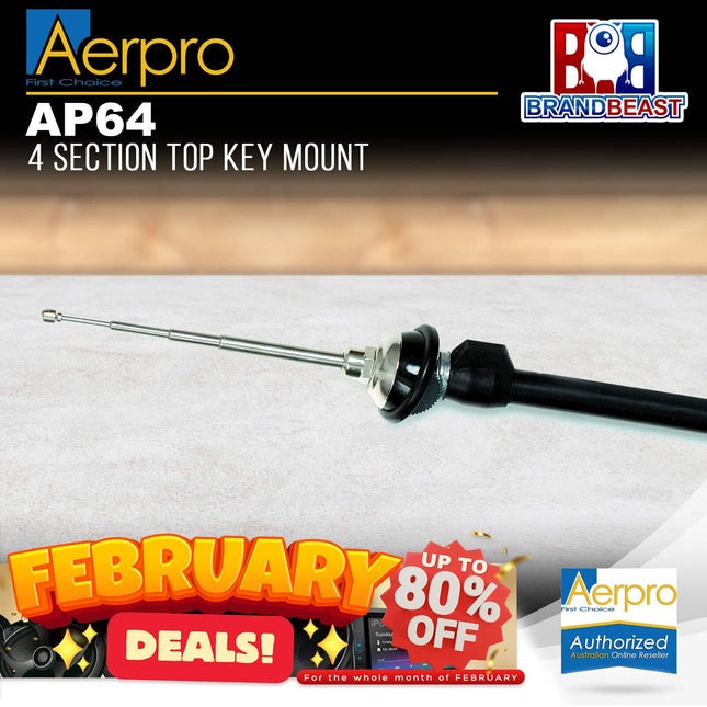 Aerpro AP64 4 Section Top Key Mount Antenna