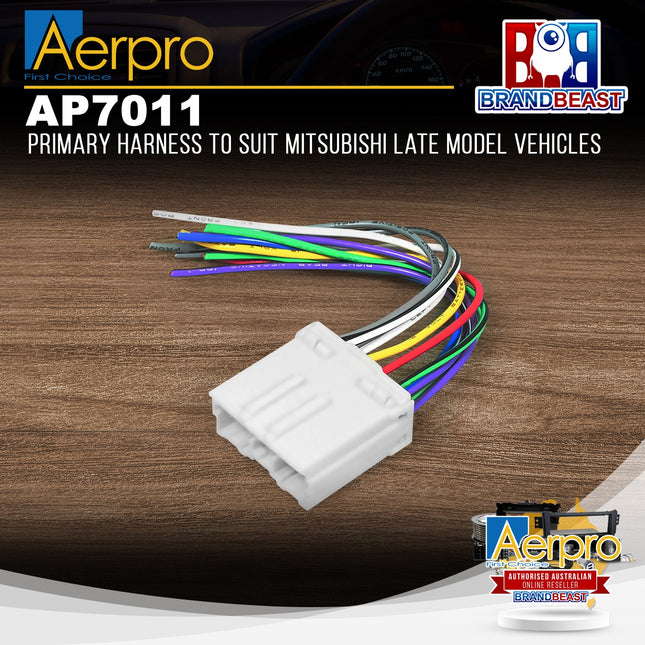 Aerpro AP7011 Vehicle-Specific Plug to Bare-Wire Harness Suit Mitsubishi Models