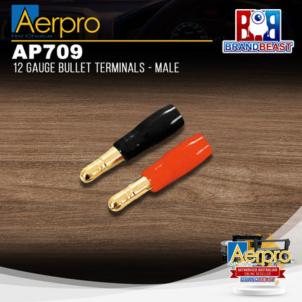 Aerpro AP709 12 Gauge Bullet Terminals - Male