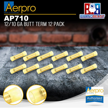 Aerpro AP710 12/10 Gauge Butt Terminal Packet of 12
