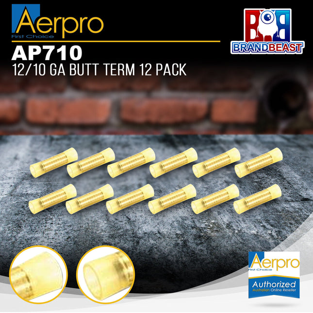 Aerpro AP710 12/10 Gauge Butt Terminal Packet of 12