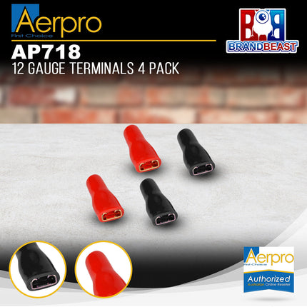 Aerpro AP718 12 Gauge Terminals Packet of 4