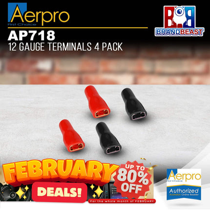 Aerpro AP718 12 Gauge Terminals Packet of 4