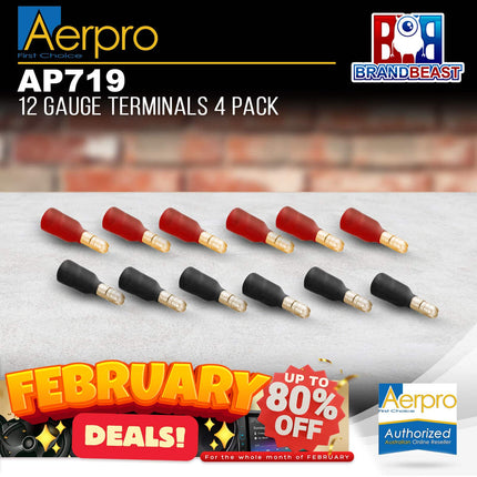 Aerpro AP719 12 Gauge Terminals Packet of 4