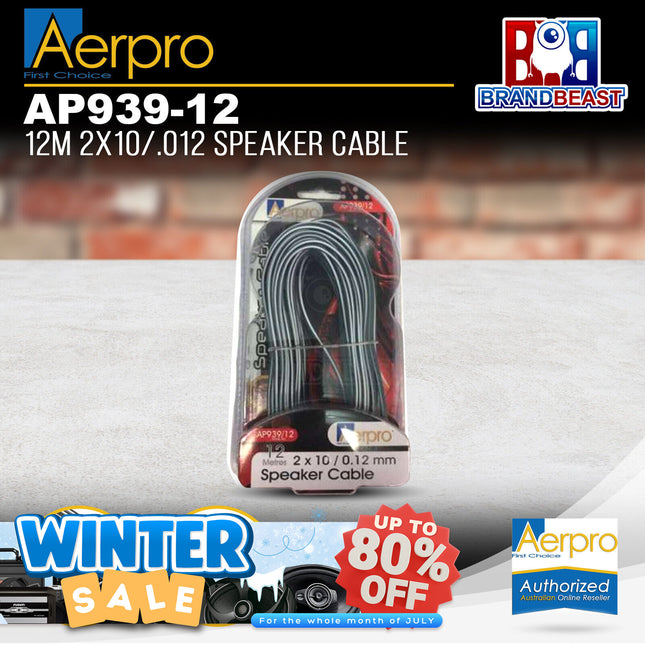 Aerpro AP939/12 12m 2X10/0.12 Speaker Cable