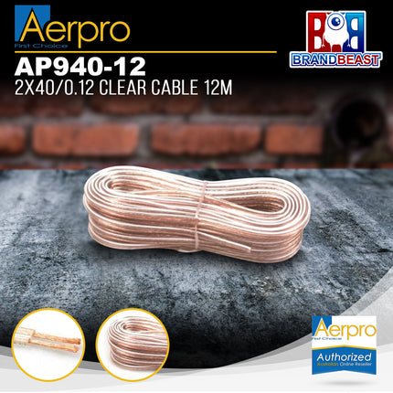 Aerpro AP940/12 12m 2X40/0.12 Speaker Cable