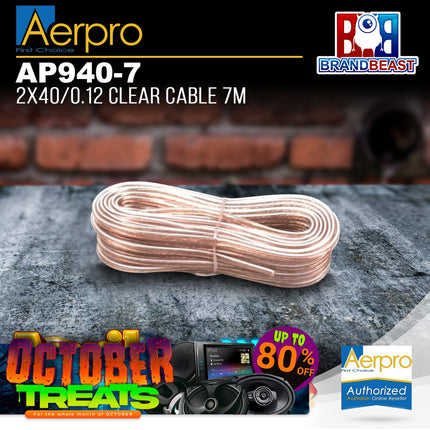 Aerpro AP940/7 7m 2X40/0.12 Speaker Cable