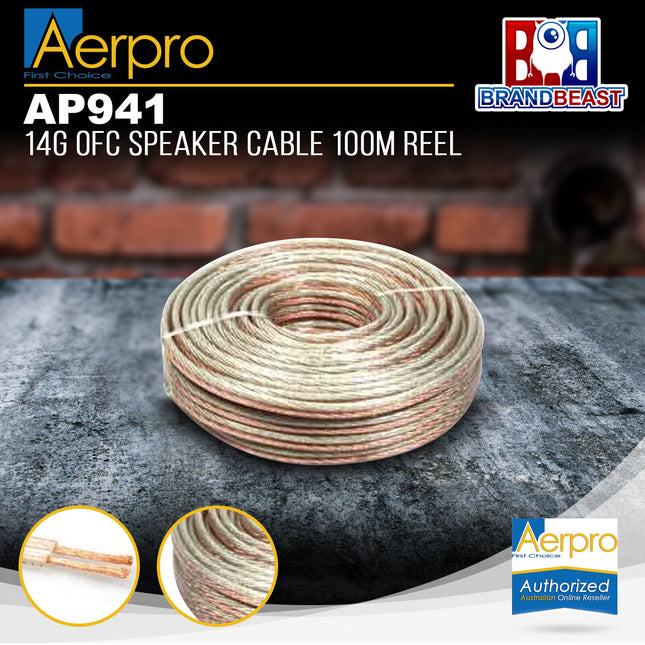 Aerpro AP941 14 Gauge OFC 100m Reel Speaker Cable