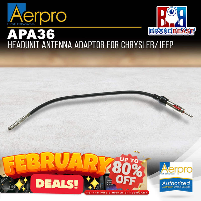 Aerpro APA36 Headunit Antenna Adaptor to Suit Chrysler/Jeep/Holden/Dodge Vehicle