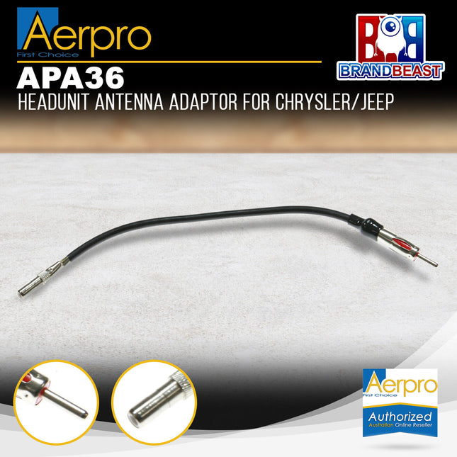 Aerpro APA36 Headunit Antenna Adaptor to Suit Chrysler/Jeep/Holden/Dodge Vehicle