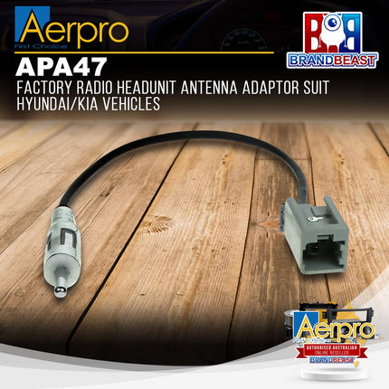 Aerpro APA47 Factory Radio Headunit Antenna Adaptor Suit Hyundai/Kia Vehicles