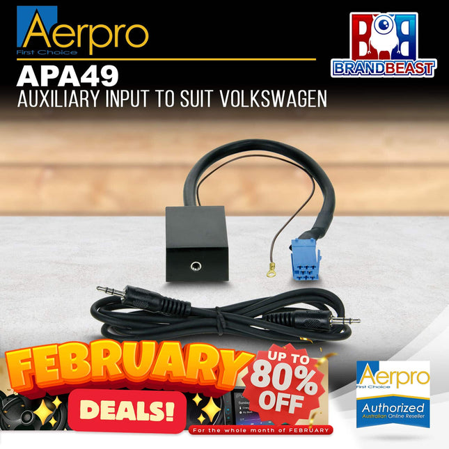 Aerpro Apa49 Auxiliary Input To Suit Vw