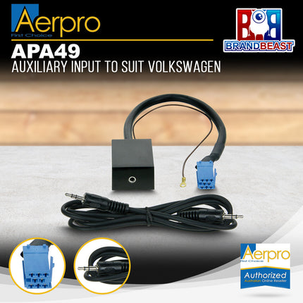 Aerpro Apa49 Auxiliary Input To Suit Vw
