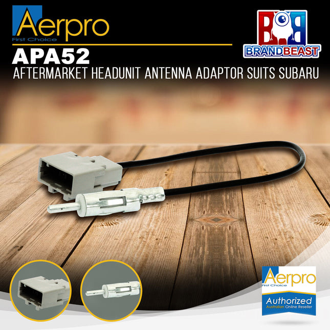 Aerpro APA52 Aftermarket Headunit Antenna Adaptor to Suit Subaru