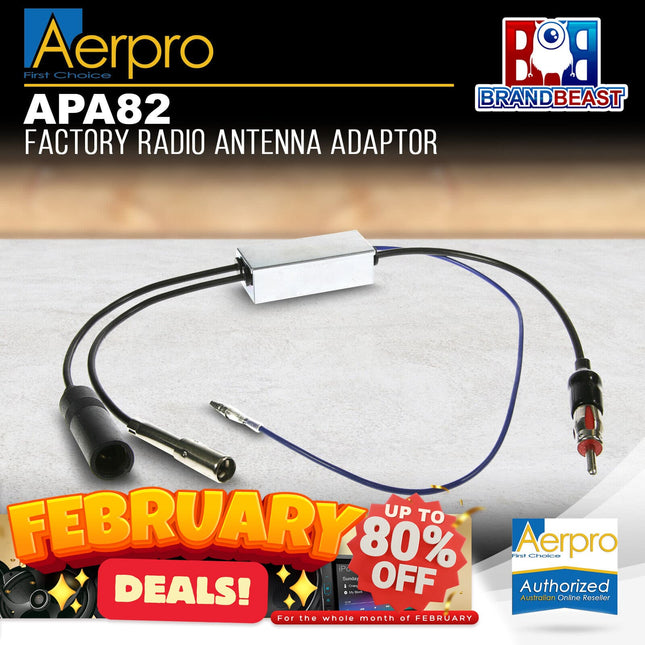 Aerpro APA82 Factory Headunit Antenna Adaptor Suit Toyota/Lexus Vehicles