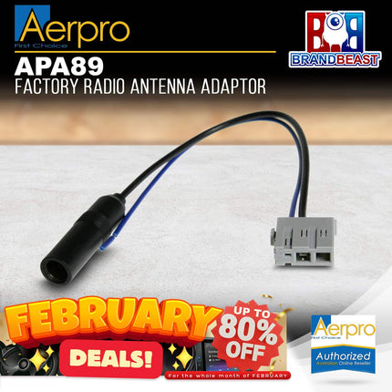 Aerpro APA89 Factory Headunit Antenna Adaptor to Suit Nissan Vehicles