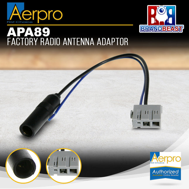 Aerpro APA89 Factory Headunit Antenna Adaptor to Suit Nissan Vehicles