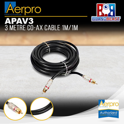 Aerpro APAV3 3M RCA Coaxial Cable 1M/1M