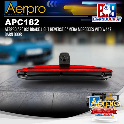 Aerpro APC182 Brake Light Reverse Camera Mercedes Vito W447 Barn Door