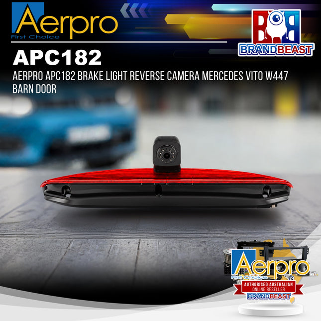 Aerpro APC182 Brake Light Reverse Camera Mercedes Vito W447 Barn Door