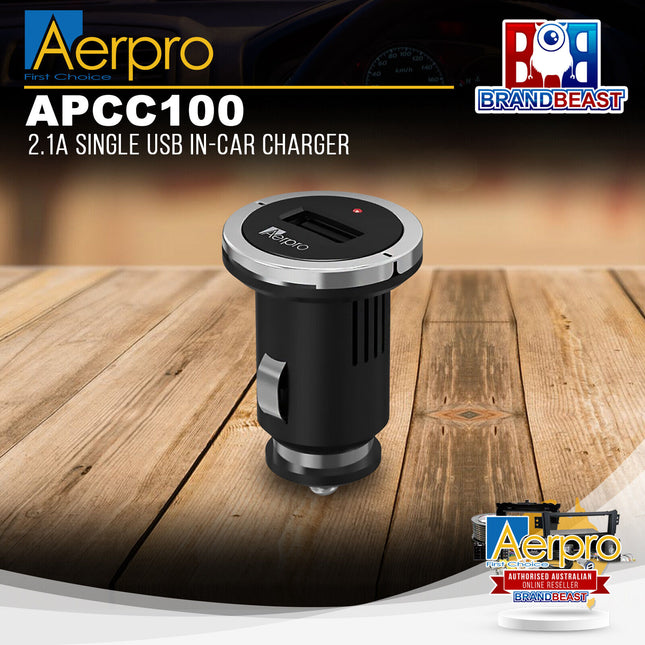 Aerpro APCC100 2.1A Single USB In-Car Charger