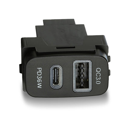 Aerpro APCCMT4 Dual USB-C PD36W USB-A QC3.0 Charger Mitsubishi 19.5x36.5mm