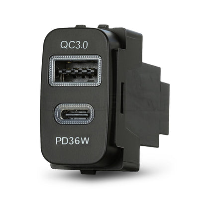Aerpro APCCMT4 Dual USB-C PD36W USB-A QC3.0 Charger Mitsubishi 19.5x36.5mm