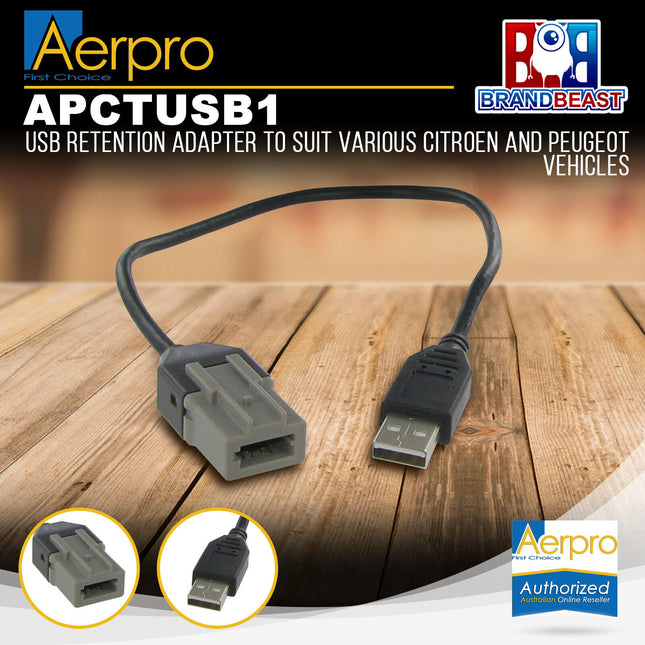 Aerpro APCTUSB1 USB Retention Adapter to Suit Various Citroen and Peugeot