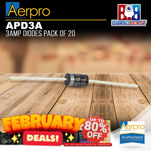 Aerpro APD3A 3 Amp Diodes - 20pcs