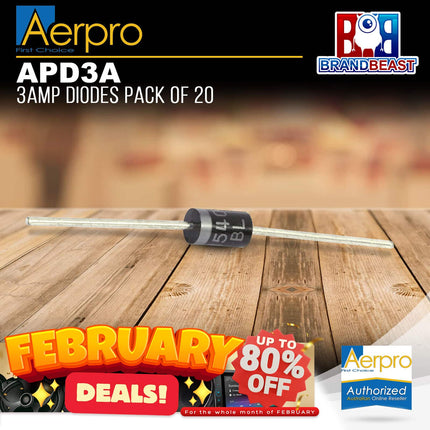 Aerpro APD3A 3 Amp Diodes - 20pcs