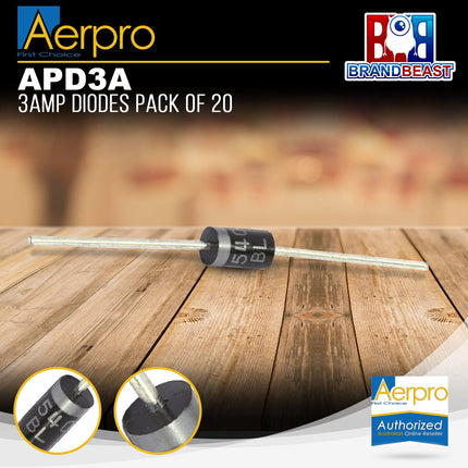 Aerpro APD3A 3 Amp Diodes - 20pcs