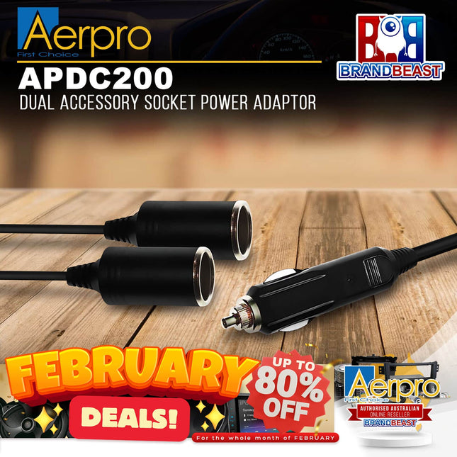 Aerpro APDC200 Dual Accessory Socket Power Adaptor