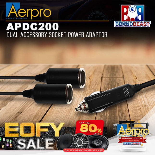 Aerpro APDC200 Dual Accessory Socket Power Adaptor