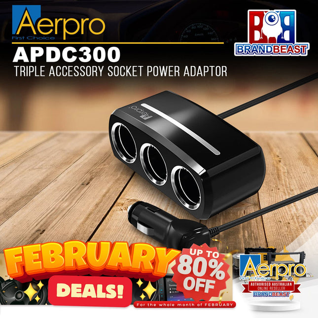 Aerpro APDC300 Triple Accessory Socket Power Adaptor