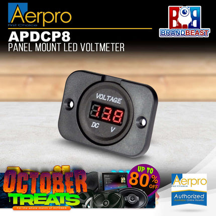 Aerpro APDCP8 Panel Mount LED Voltmeter